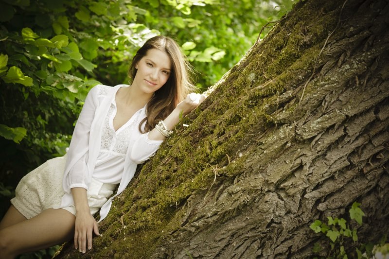 žena drvo