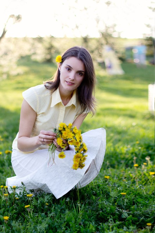 žena livada