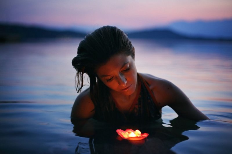 žena voda