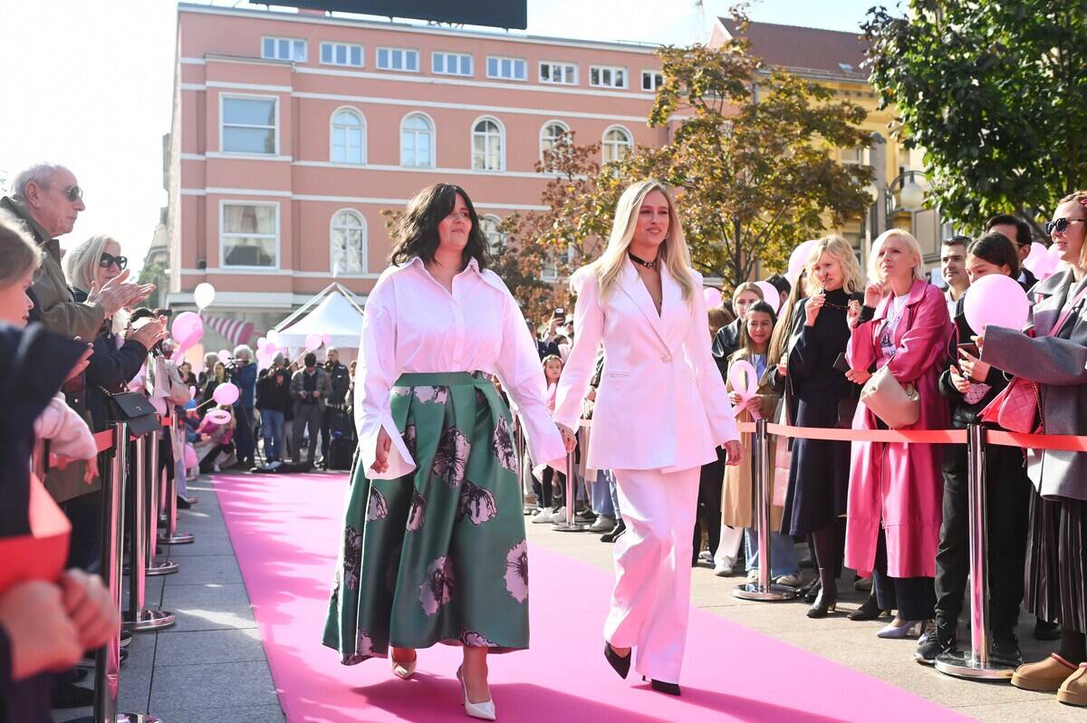 Story Pink Fest: Hrabre dame u haljinama domaćih dizajnera prošetale pink modnom pistom u pratnji poznatih osoba