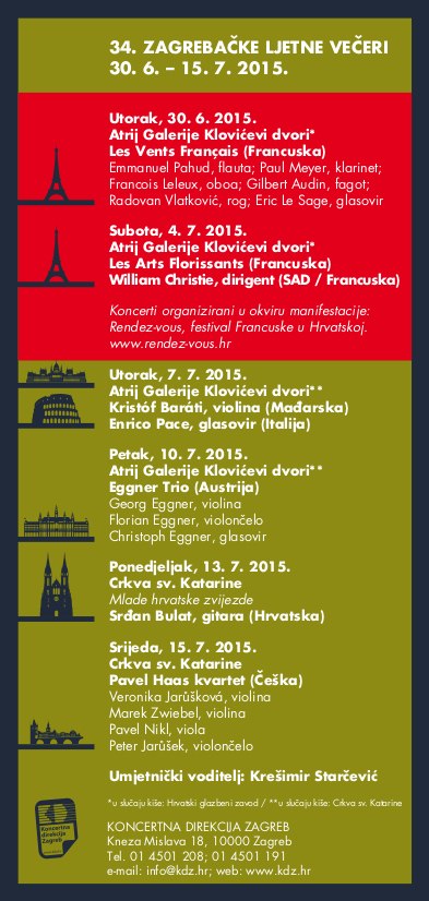 Program Zagrebačke ljetne večeri