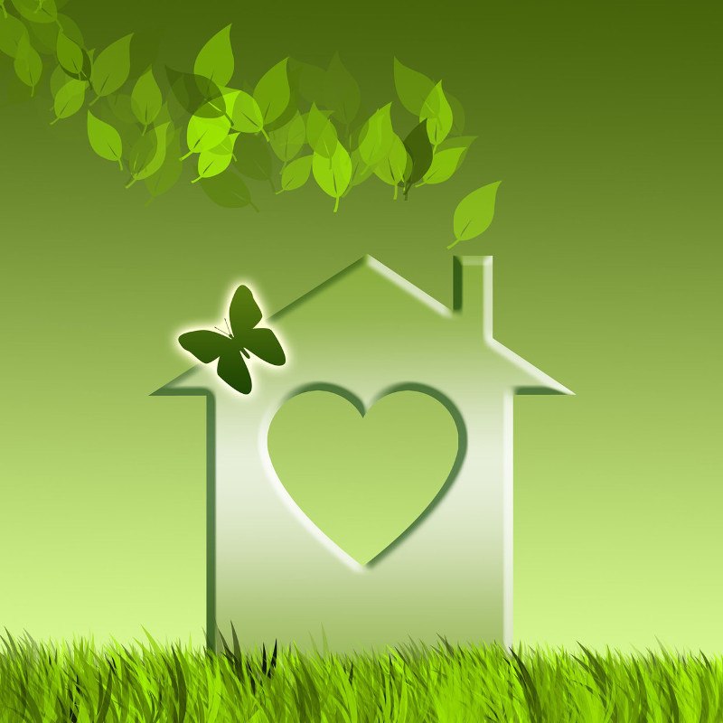 eco kuća ilustracija
