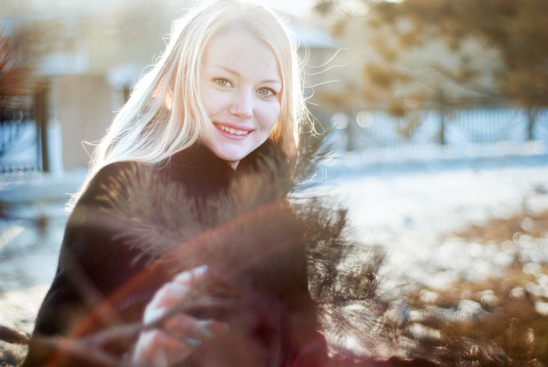 žena zima