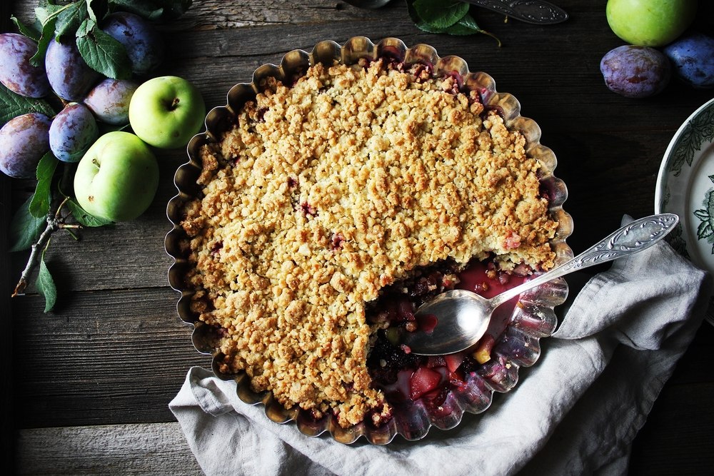 Recept za crumble od šljiva i jabuka