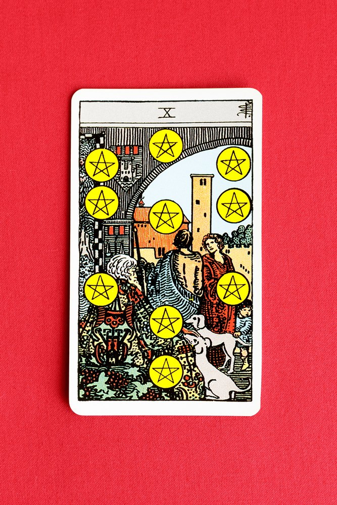 Tarot karta 10 pentakla
