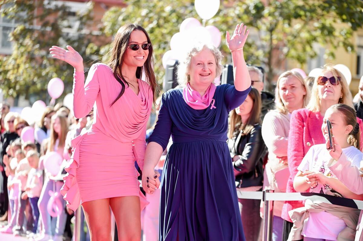 Pink modna pista u srcu Zagreba: Kreacije domaćih dizajnera nosile su junakinje Udruge P.I.N.K. life i poznate osobe