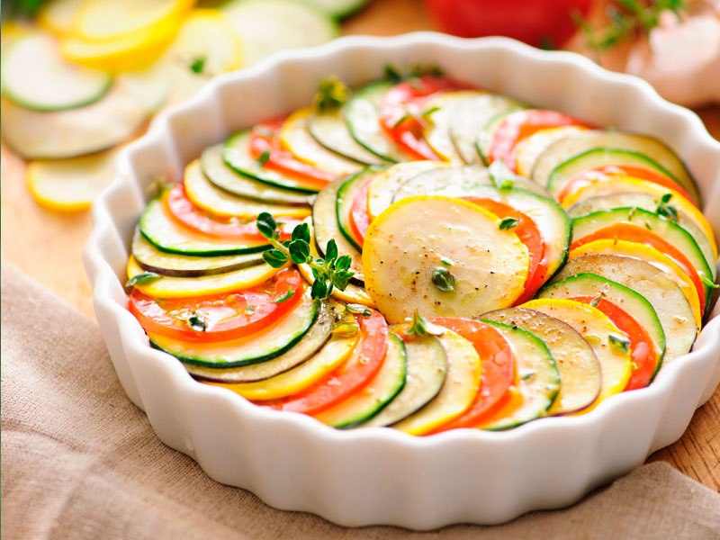 zapecene tikvice i rajcice