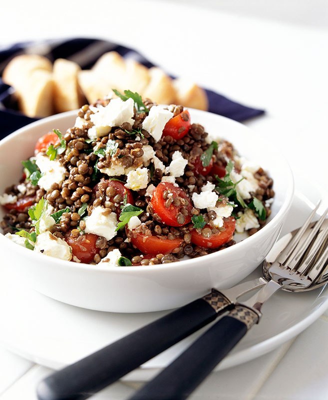 Salata od leće s kozjim sirom