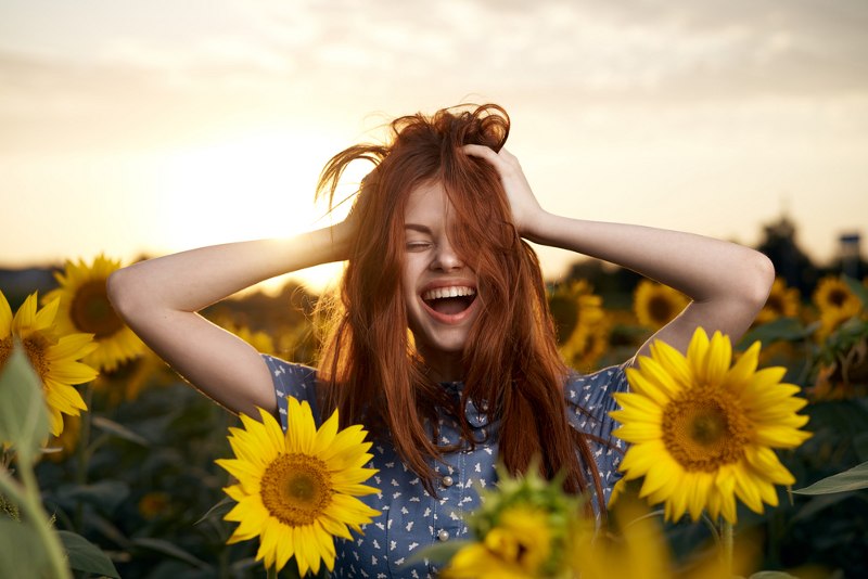 žena priroda sreća