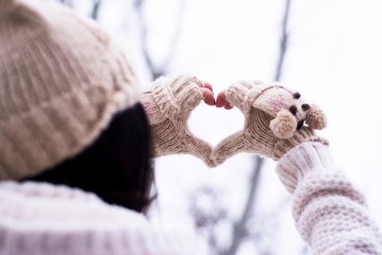 ljubav žena zima