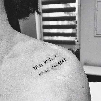 Sandro Slavnić, Instagram, tetovaža