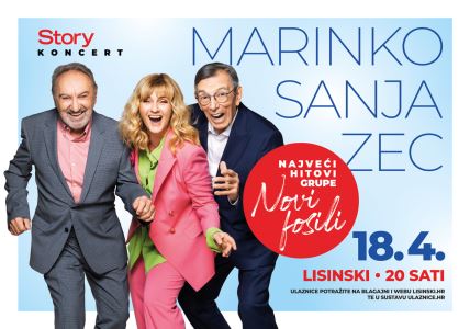 Sanja, Marinko i Zec nastupaju u Lisinskom 18 travnja 2023