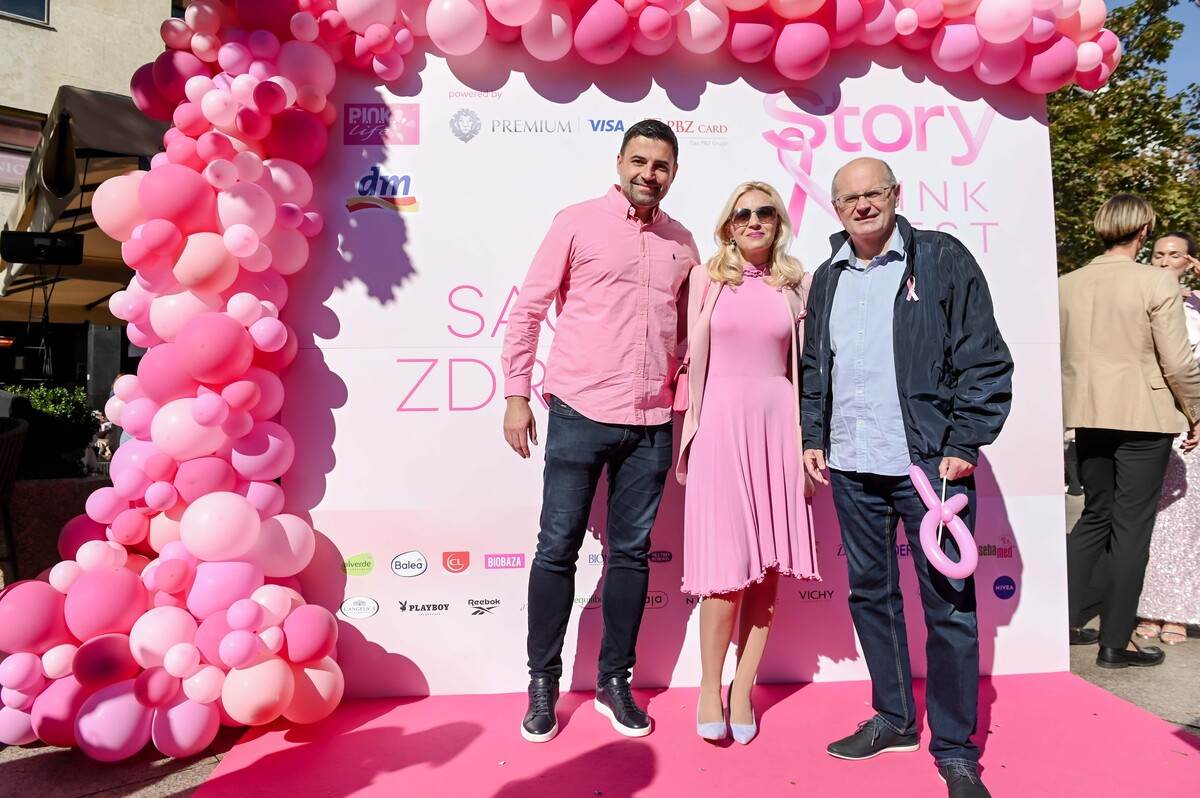 Pink modna pista u srcu Zagreba: Kreacije domaćih dizajnera nosile su junakinje Udruge P.I.N.K. life i poznate osobe