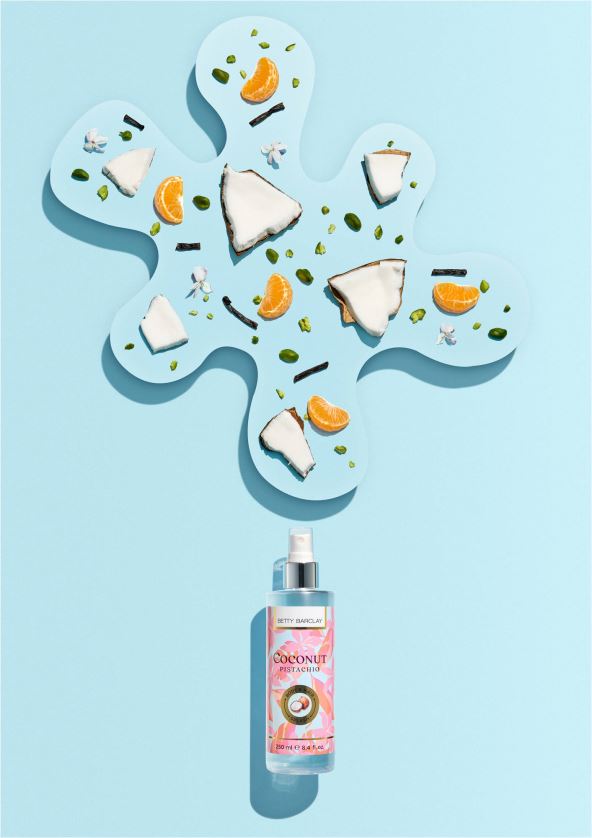 Otkrijte slatko voćni zagrljaj ljeta s mirisom Betty Barclay Coconut Pistachio