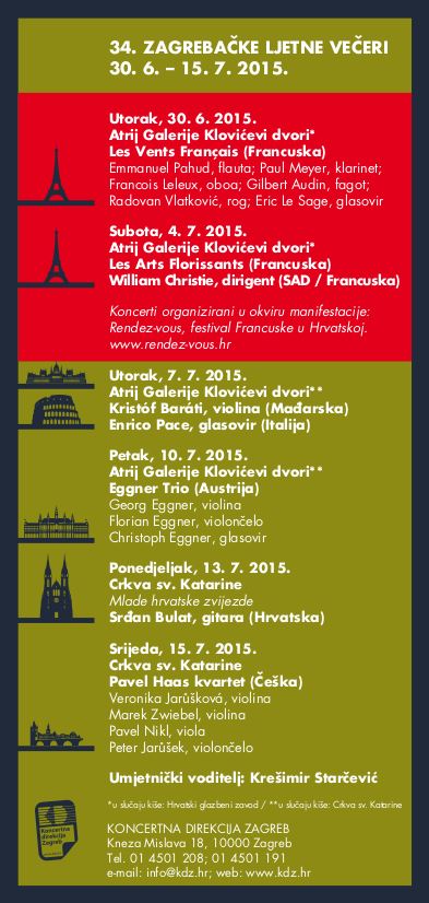Program Zagrebačke ljetne večeri