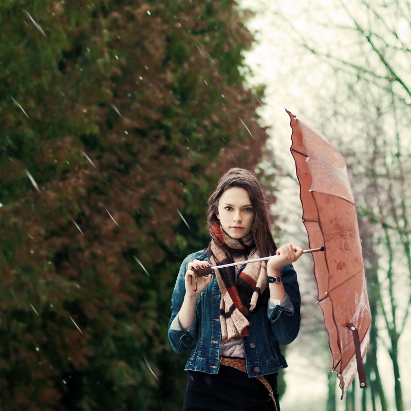 žena zima